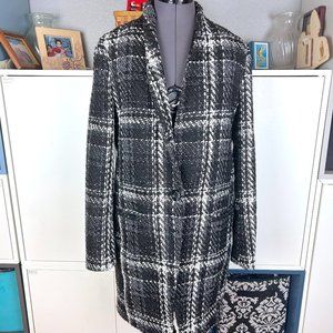 Express Plaid Tweed Coat